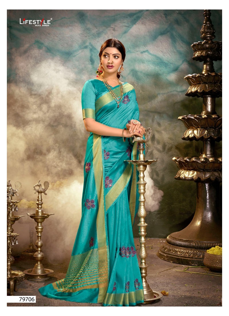 Buy Kanchan Woven Kanjivaram Jacquard, Pure Silk Dark Blue Sarees Online @  Best Price In India | Flipkart.com