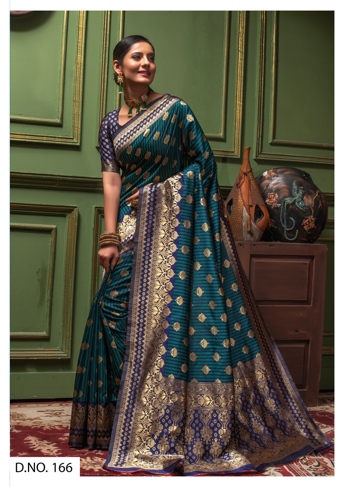 Blue Wedding Saree In Kanchivaram Silk SRSA328006 – ShreeFashionWear