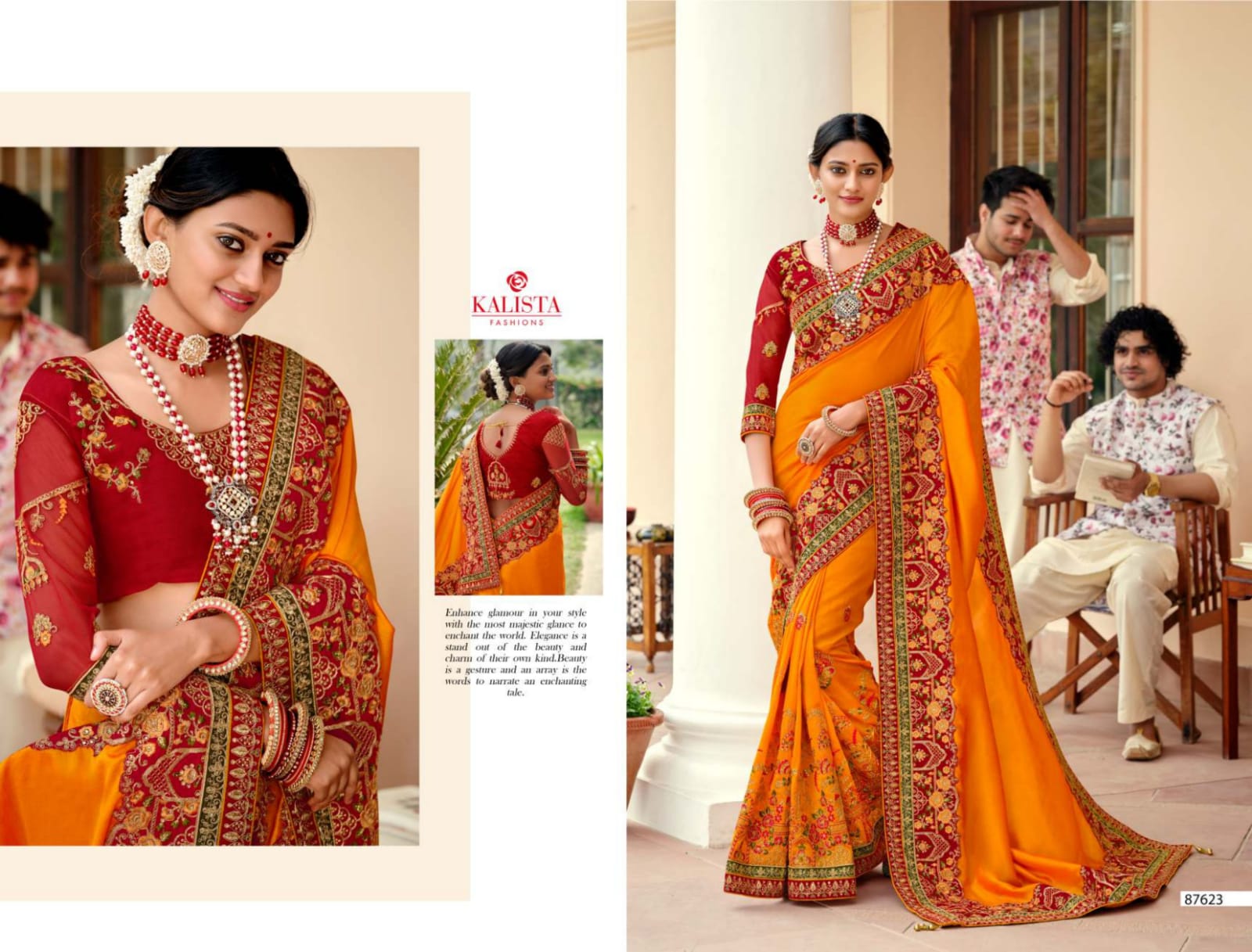 Dusty Peach Cotton Silk Printed Traditional Saree – Rajnandini Fashion