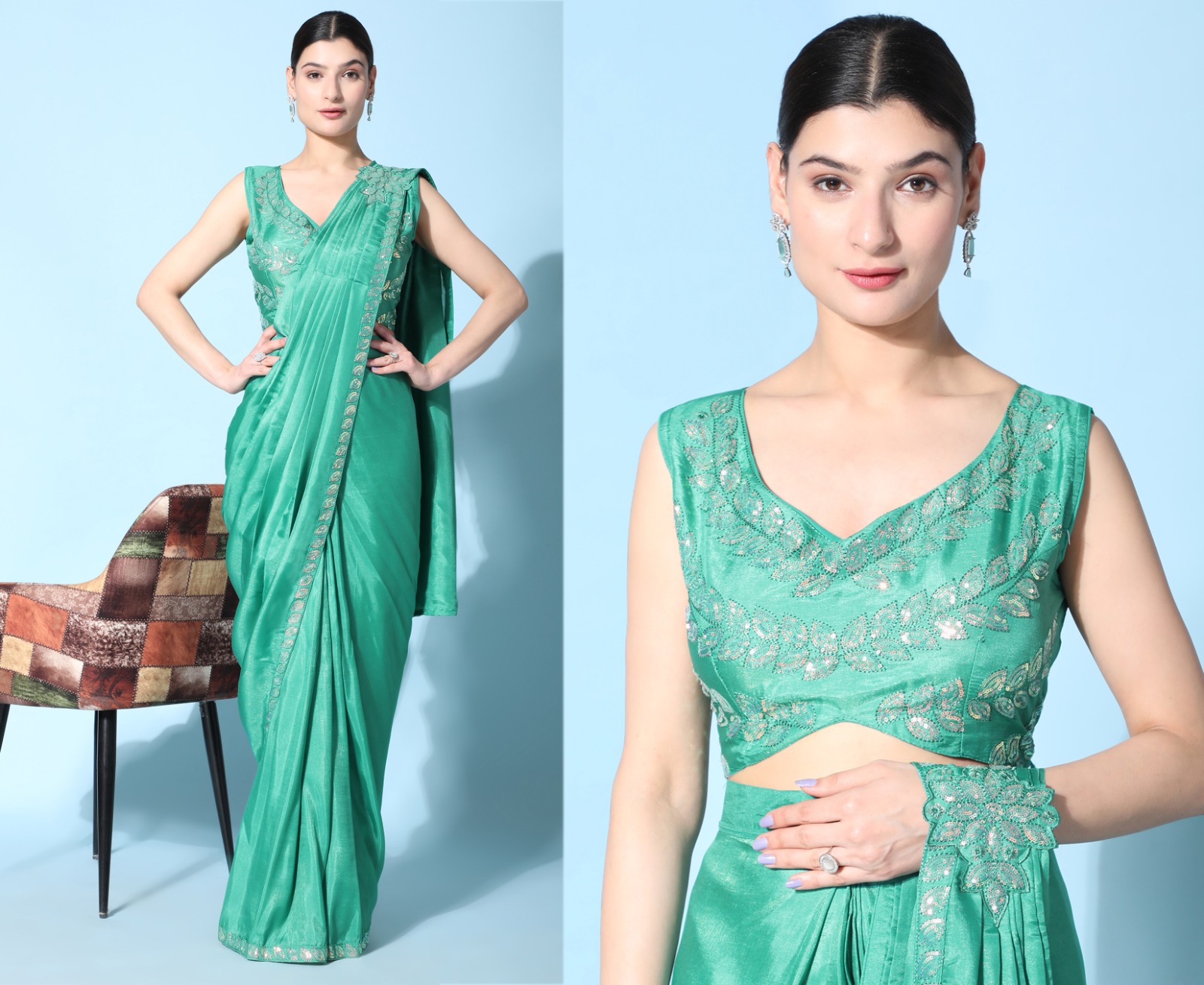 Saree Gown | Ready To Wear Saree | Draped Saree |Saree Dress