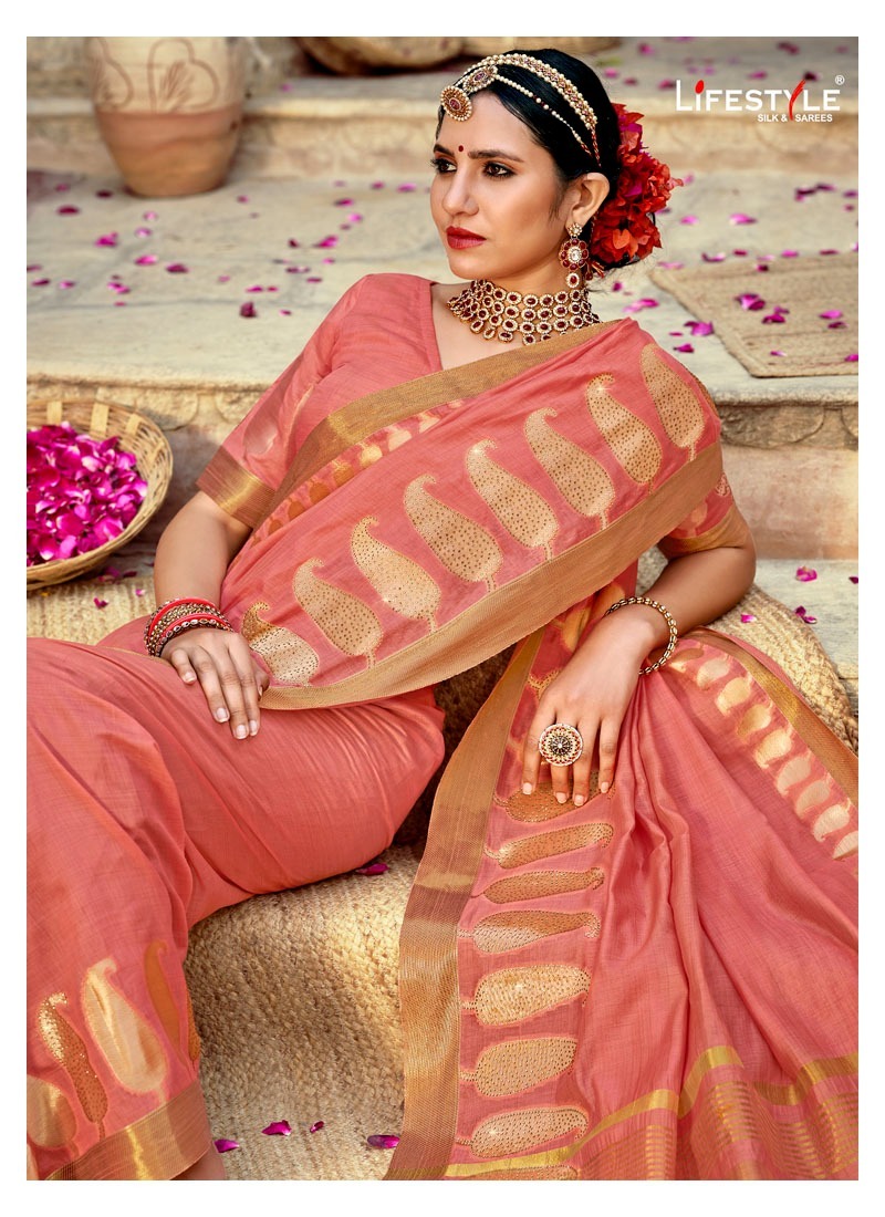 Red buy chanderi cotton sarees online | Kiran's Boutique