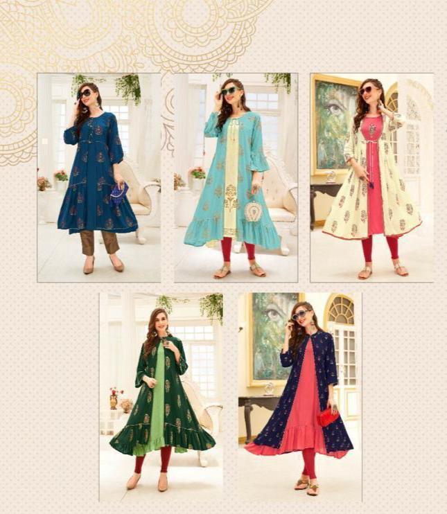 Beautiful Long Jacket. | Velvet dress designs, Kurta neck design, Long kurti  designs