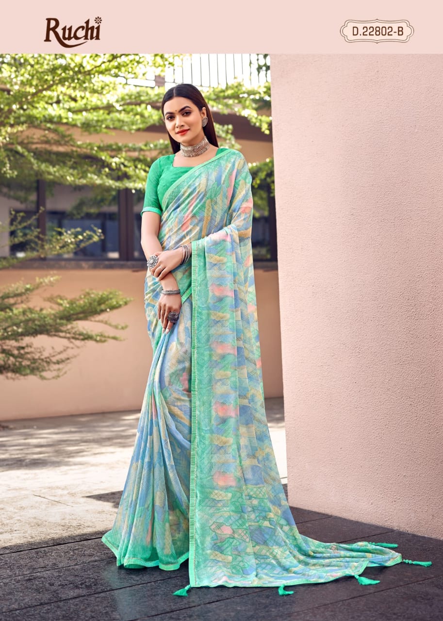 Buy Roop Kashish Pure Chiffon Sarees| Sarees for Women| Beautiful and  Colorful Sarees for Ladies| Fancy and Designer| Light Weight Sarees for  Womens| Set of 1 (Multicolor) at Amazon.in