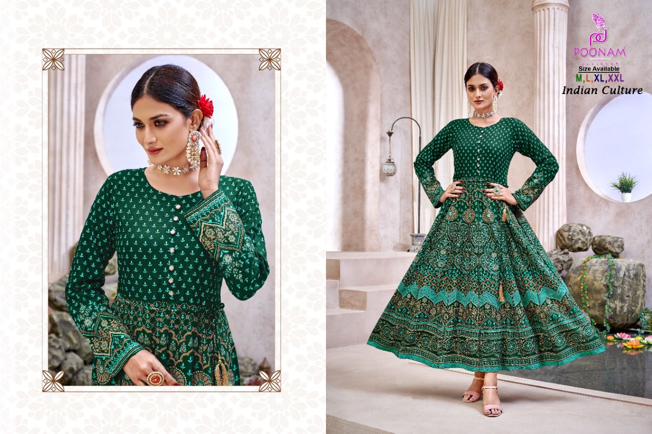 shichi Noor Collection Long gown style Kurti catalog,