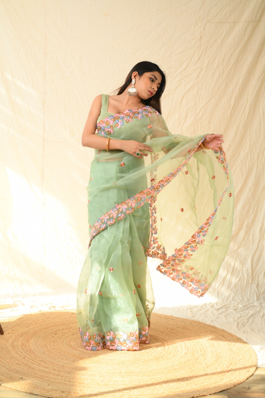 KALON ORGANZA BY RAJTEX 248001 TO 248006 SERIES TWO TONE ORGANZA SAREES