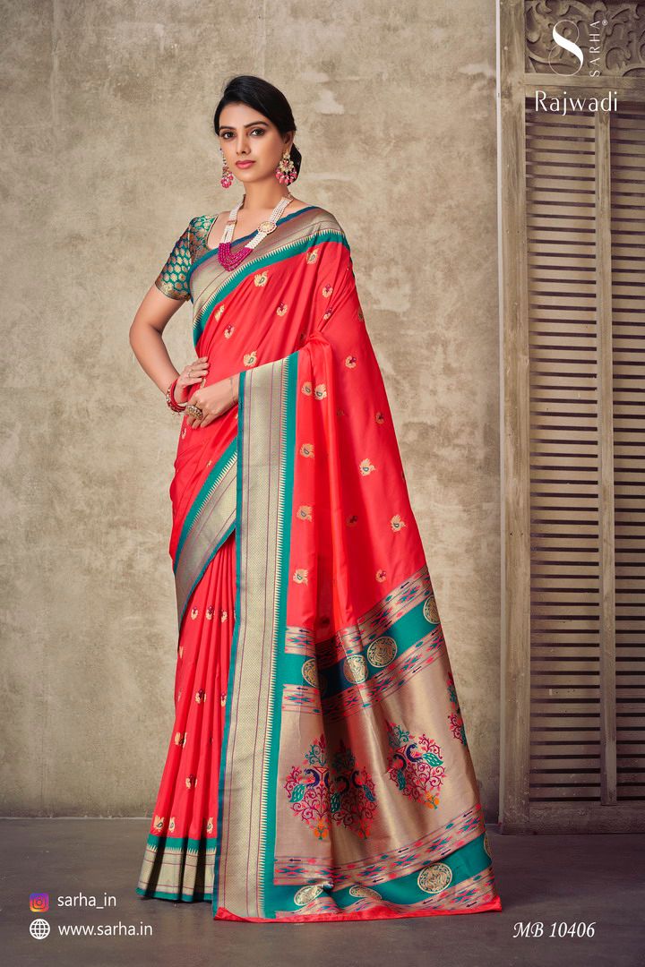 Rewaa Hastkatha Rajwadi Silk Designer Heavy Lehenga Choli Collection