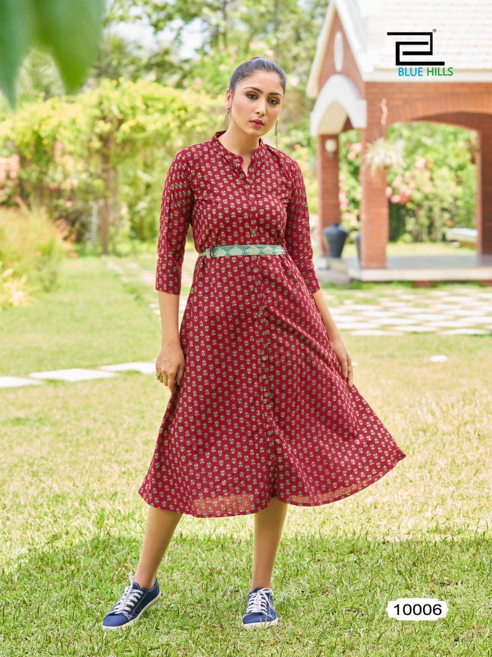 BELT VOL-3 BY MITTOO 1081 TO 1086 SERIES DESIGNER BEAUTIFUL STYLISH  COLORFUL FANCY READY TO WEAR & CASUAL WEAR & ETHNIC WEAR RAYON PRINT AND  COTTON WITH FULL FLAIR KURTIS AT WHOLESALE