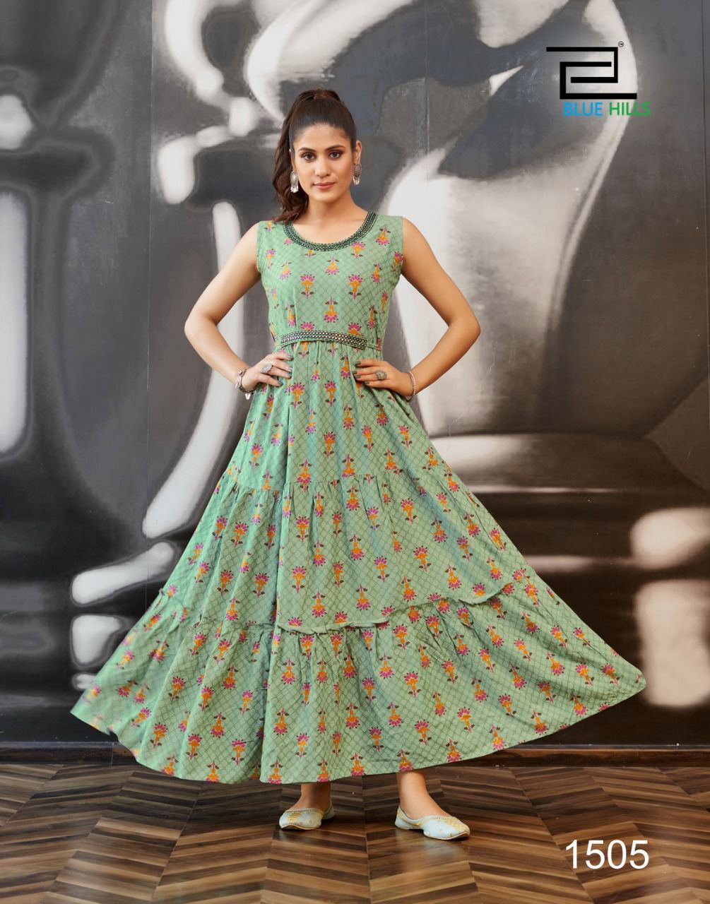 Digital Printed Full Stitched Cotton Long Gown Premium Collection at Rs 849  | Long Gowns in Surat | ID: 23259860512