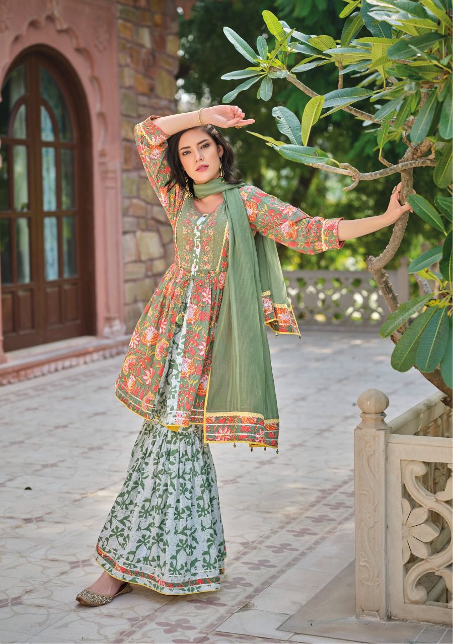 15022 BUY BOLLYWOOD STYLE PARTY WEAR SHARARA DRESS DESIGNER OUTFIT - Reewaz  International | Wholesaler & Exporter of indian ethnic wear catalogs.