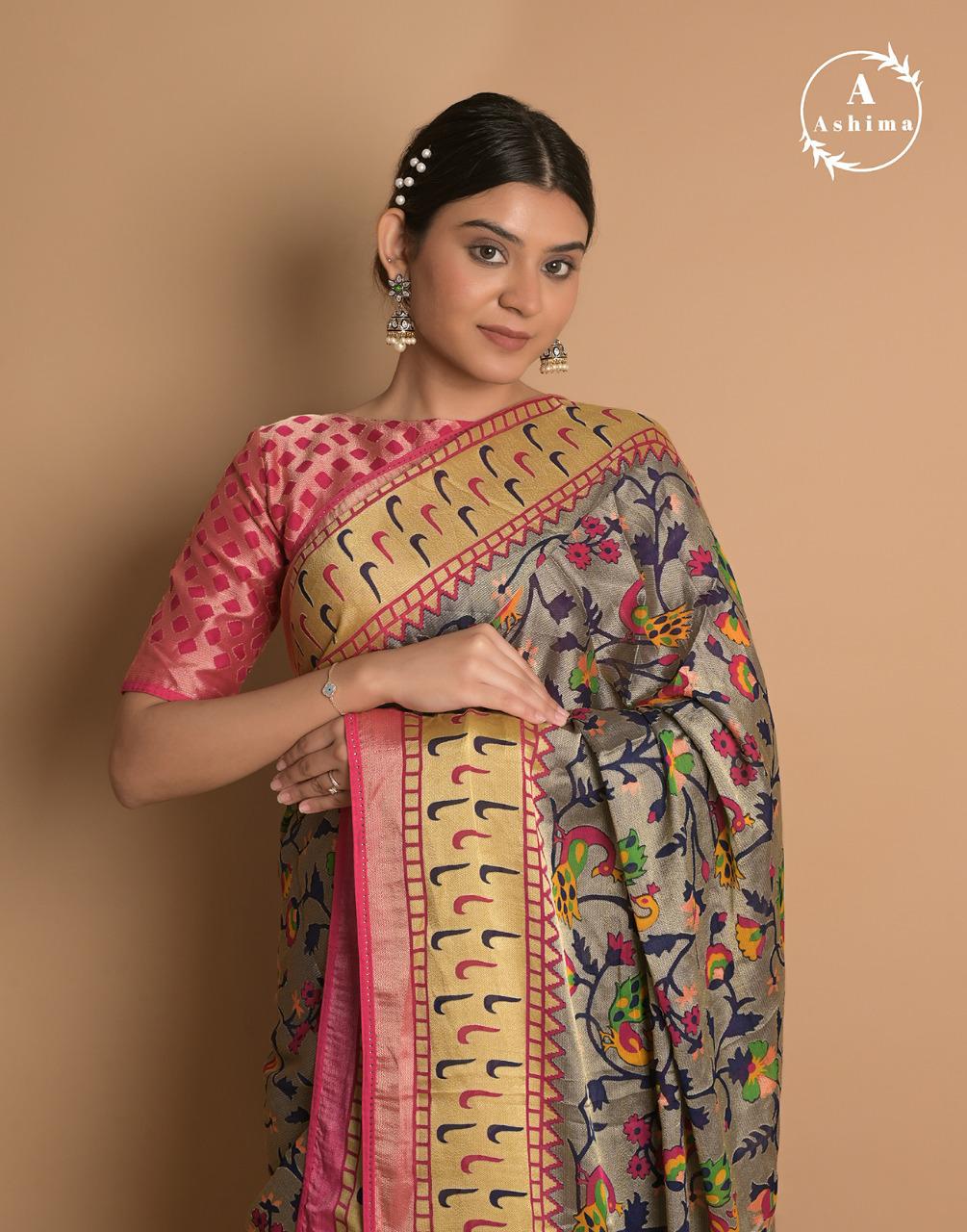 Yellow South Pure Silk Woven Saree | Taneira Online Store