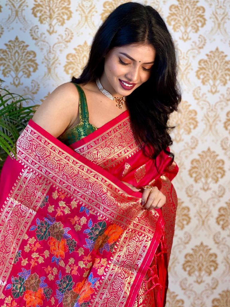 Designer Banarasi Silk Woven Sarees, Wedding, Saree For Women - Putalishop  - 4274521