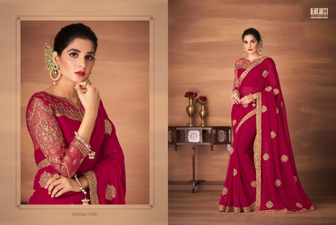 Buy Dhyey Fashion Self Design Banarasi Jacquard Red Sarees Online @ Best  Price In India | Flipkart.com