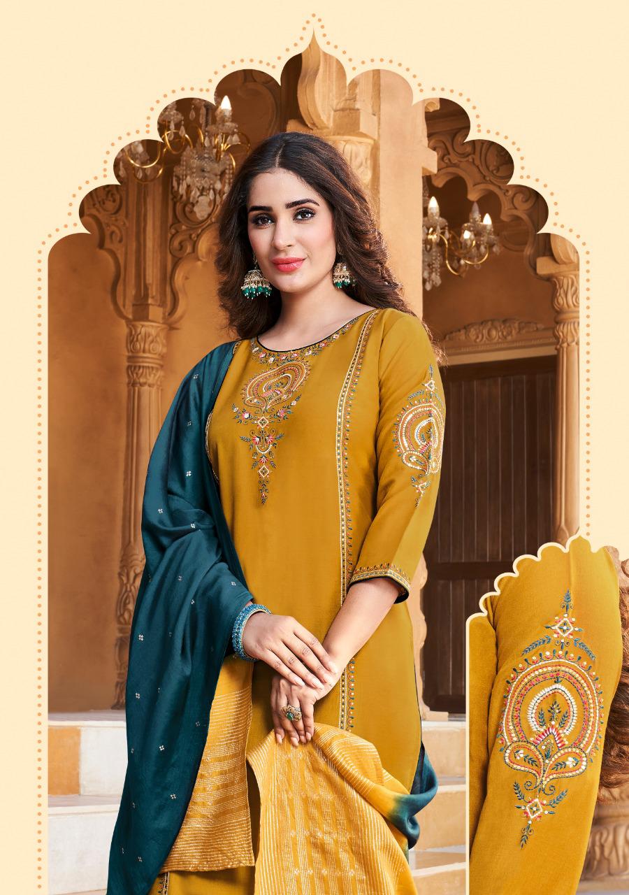 Buy Lemon Yellow Salwar Suit With Palazzo online-Karagiri – Karagiri Global