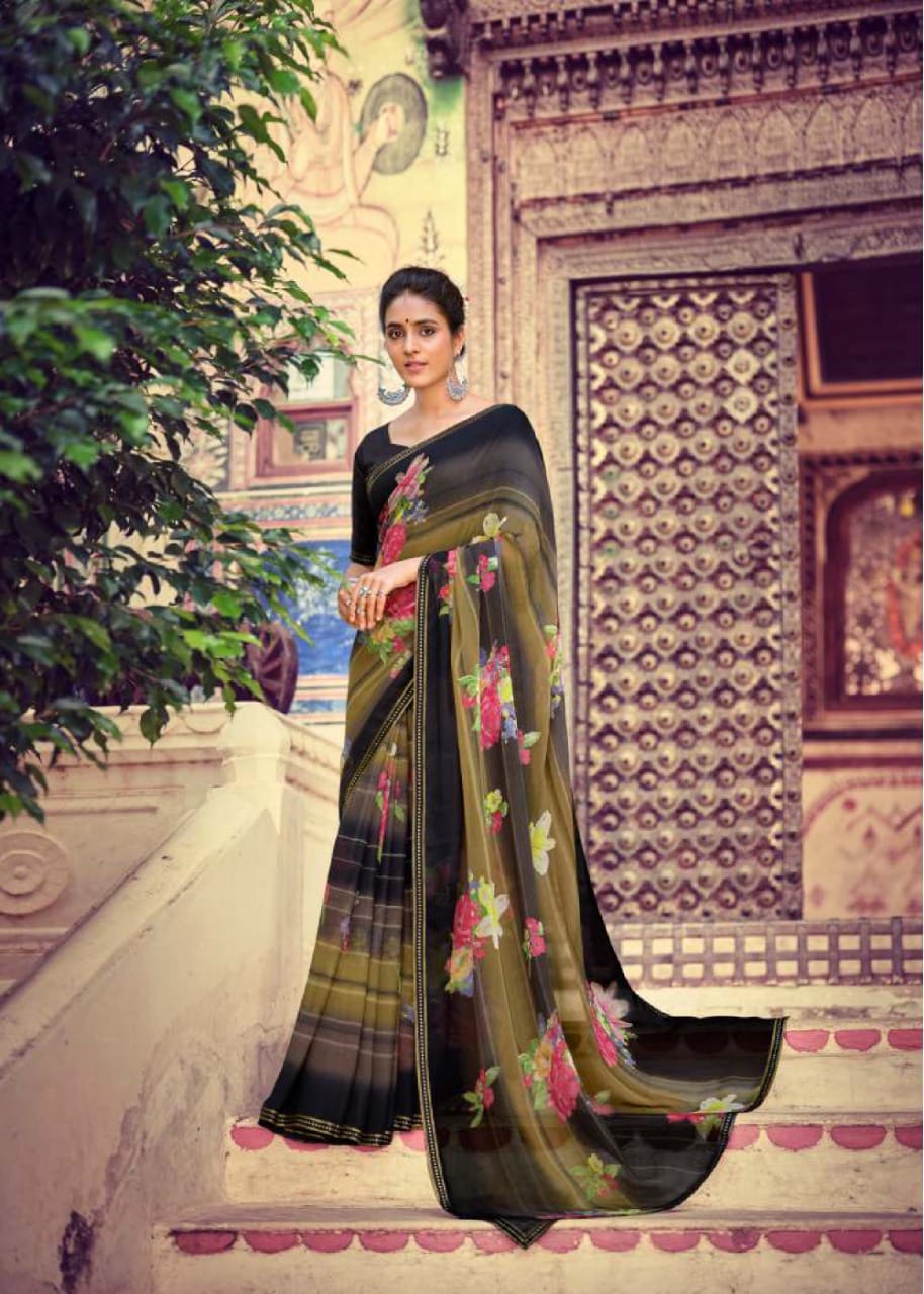 Buy Jaanvi Fashion Women's Chiffon Printed Saree With Blouse Online at  desertcartSeychelles