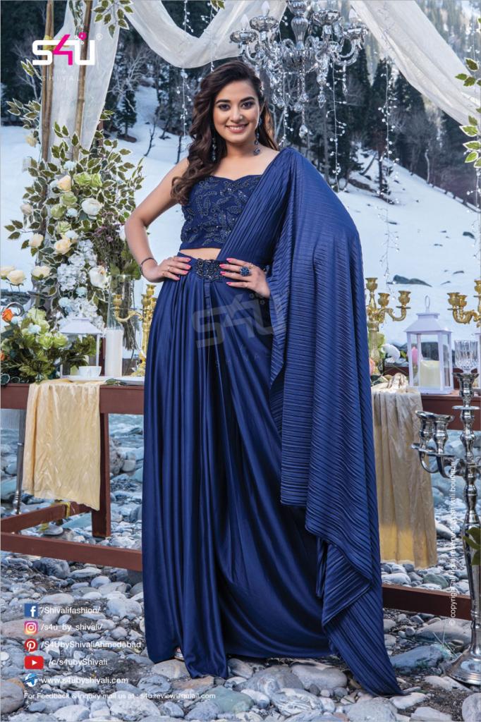 Cocktail The Wedding Saga By S4U Designer Partywear Readymade Gown