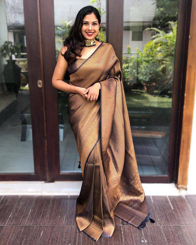 Buy Yellow Silk Saree Floral Black Border Online