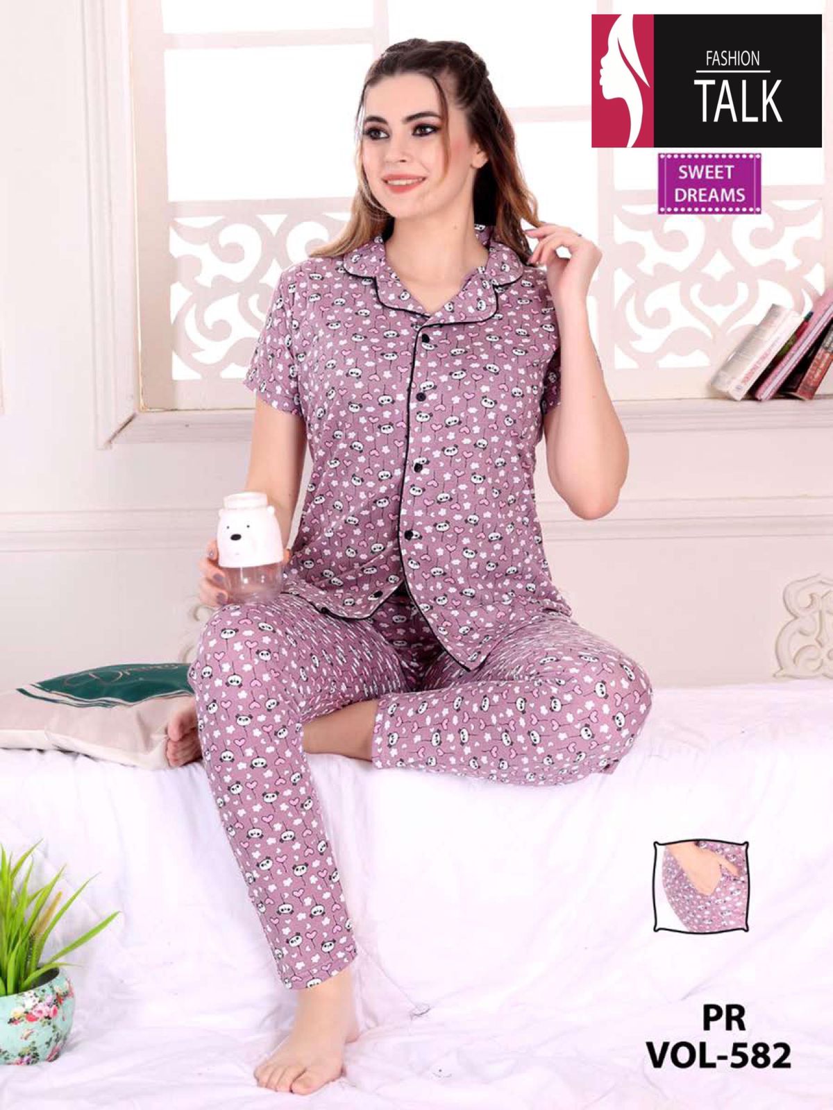 Sweet dreams vol-3 by gaabha fancy cotton suits night wear collection  wholesale surat – Wholesaleyug | Night suit for women, Shirts for girls,  Tracksuit women