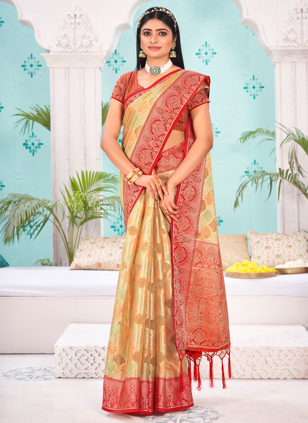 Buy Pink Organza Silk Hand Painted Floral Saree For Women by Muksweta  Online at Aza Fashions.