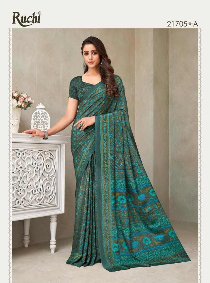 Vipul fashion Smart Silk Printed Crepe Silk Saree New Collection in  Wholesale