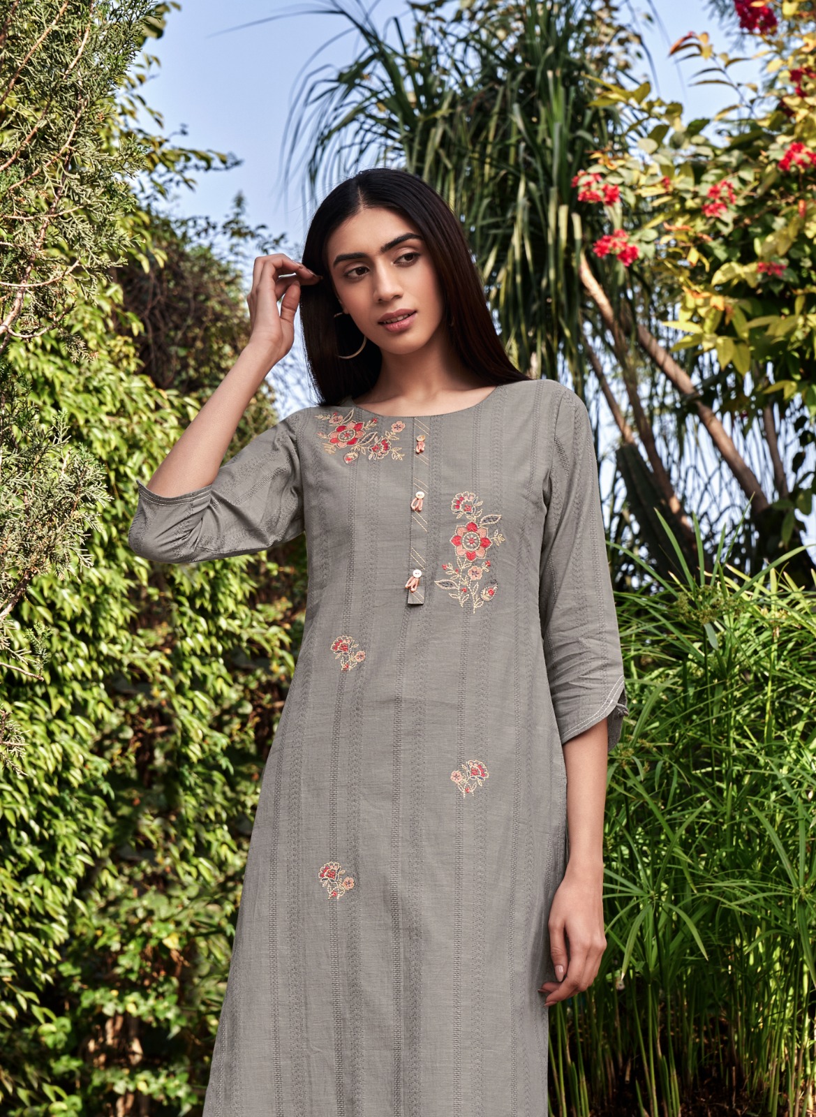 RUTVI BY ARYA DRESS MAKER 01 TO 06 SERIES DESIGNER COTTON KURTIS WITH PANTS