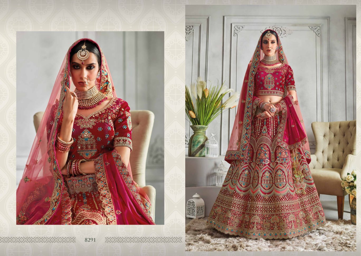 Krisha creation Velvet Bridal Lehenga Choli at wholesaler