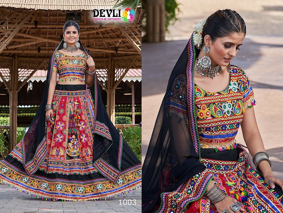 Aawiya Rajwadi Vol-8 Cotton Silk Wholesale Navratri Lehenga Choli Catalog