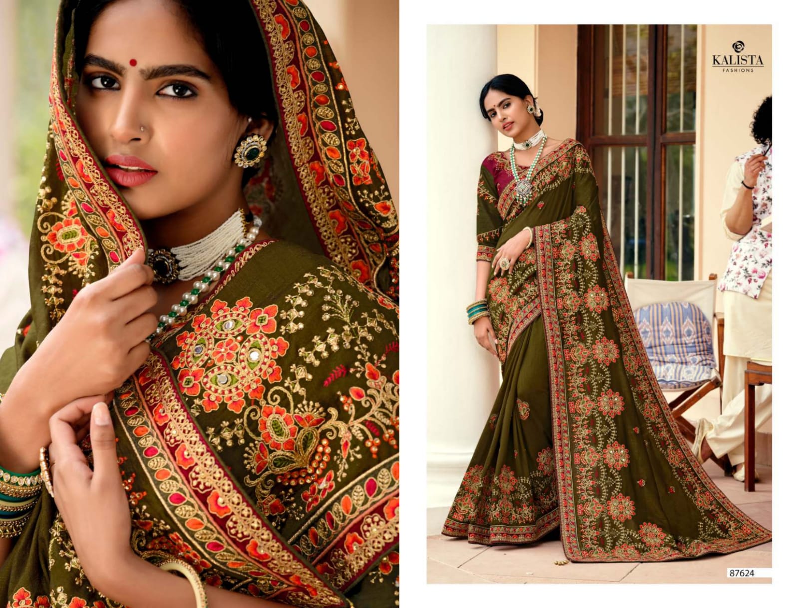 Buy Desi Look Self Design Fashion Chiffon Red Sarees Online @ Best Price In  India | Flipkart.com