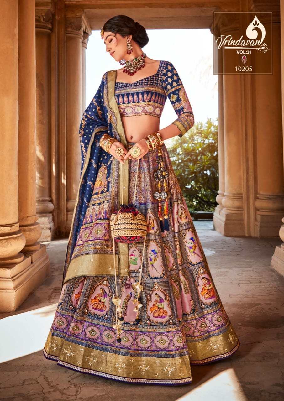 Semi Stitched Pink Royal Vol 31 Desinger Wedding Lehenga D.No 1027