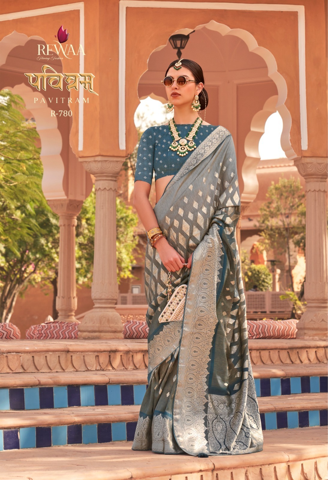 Nalli Peacock Blue Kanchipuram Silk Wedding Saree (ES0073839) in Ongole at  best price by Read Fashion - Justdial