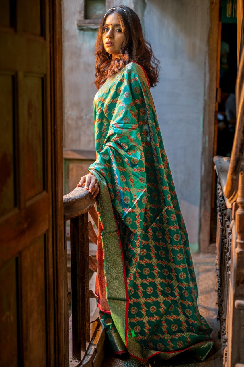 Anarkali dress designs made form silk sarees | Saree Anarkali Dress
