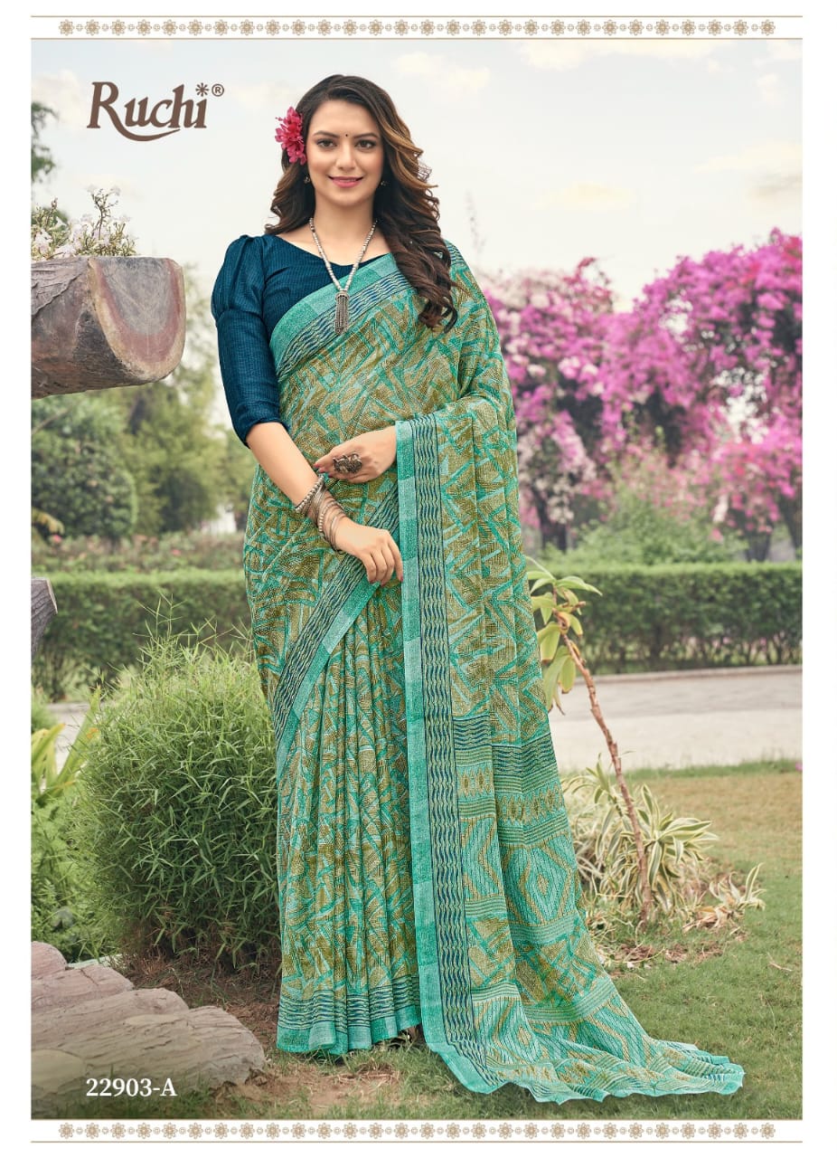 NIRALI BY KASHVI CHIFFON PRINTED NEW BEAUTIFUL FLORAL DESIGN LATEST FULL  COMFORT STYLISH FANCY DAILY WEAR SAREE FOR WOMEN BEST FABRIC EXPORTER IN  GUJRAT AUSTRALIA SINGAPORE - Reewaz International | Wholesaler &