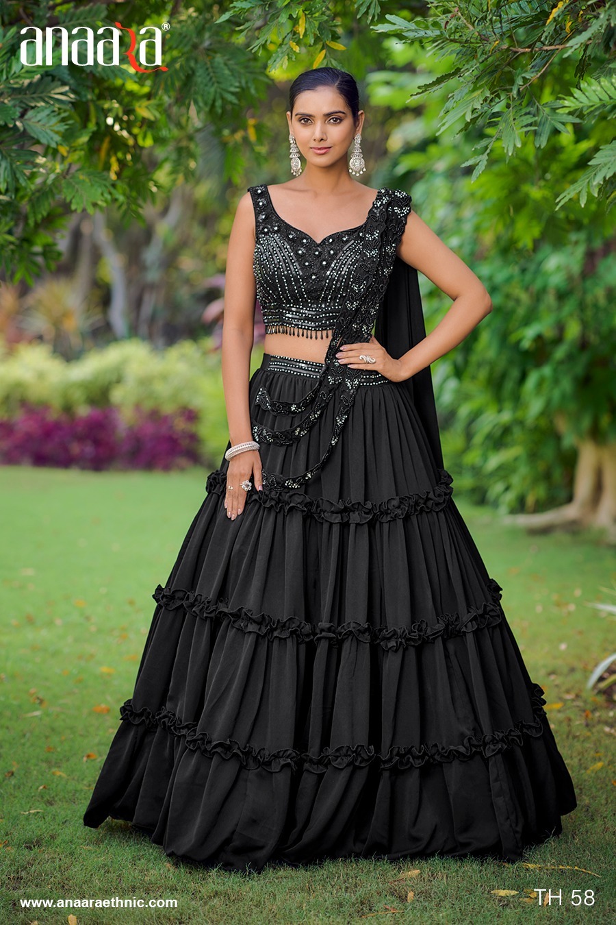 Pink Designer Indian Bridal lehenga with Crop Top and Embellishment -