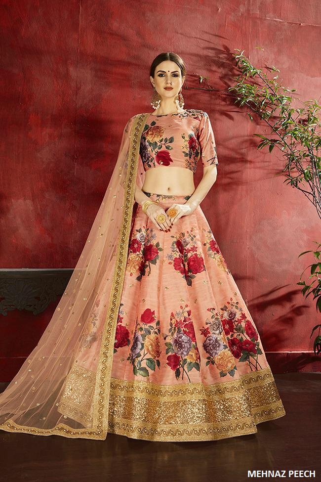 Buy Lime Yellow Floral Printed Lehenga Set by Designer PAULMI & HARSH  Online at Ogaan.com