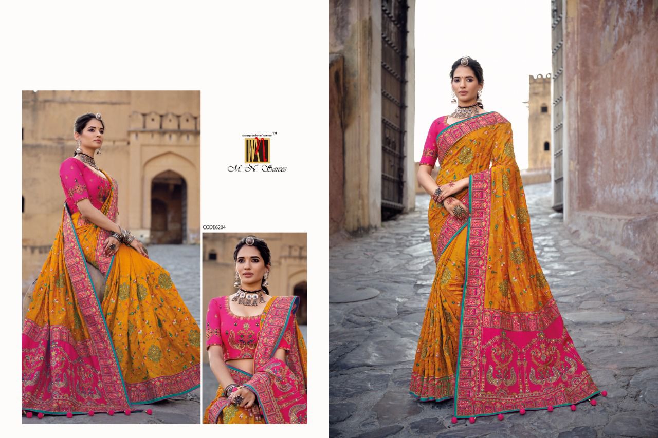Buy Traditional Kachhi Chetah Work Modal Silk Saree, Barik Bandhej Work,  Tissue Pallu, Organic Colors, Skin Friendly, Silk Sarees for Women Online  in India - Etsy