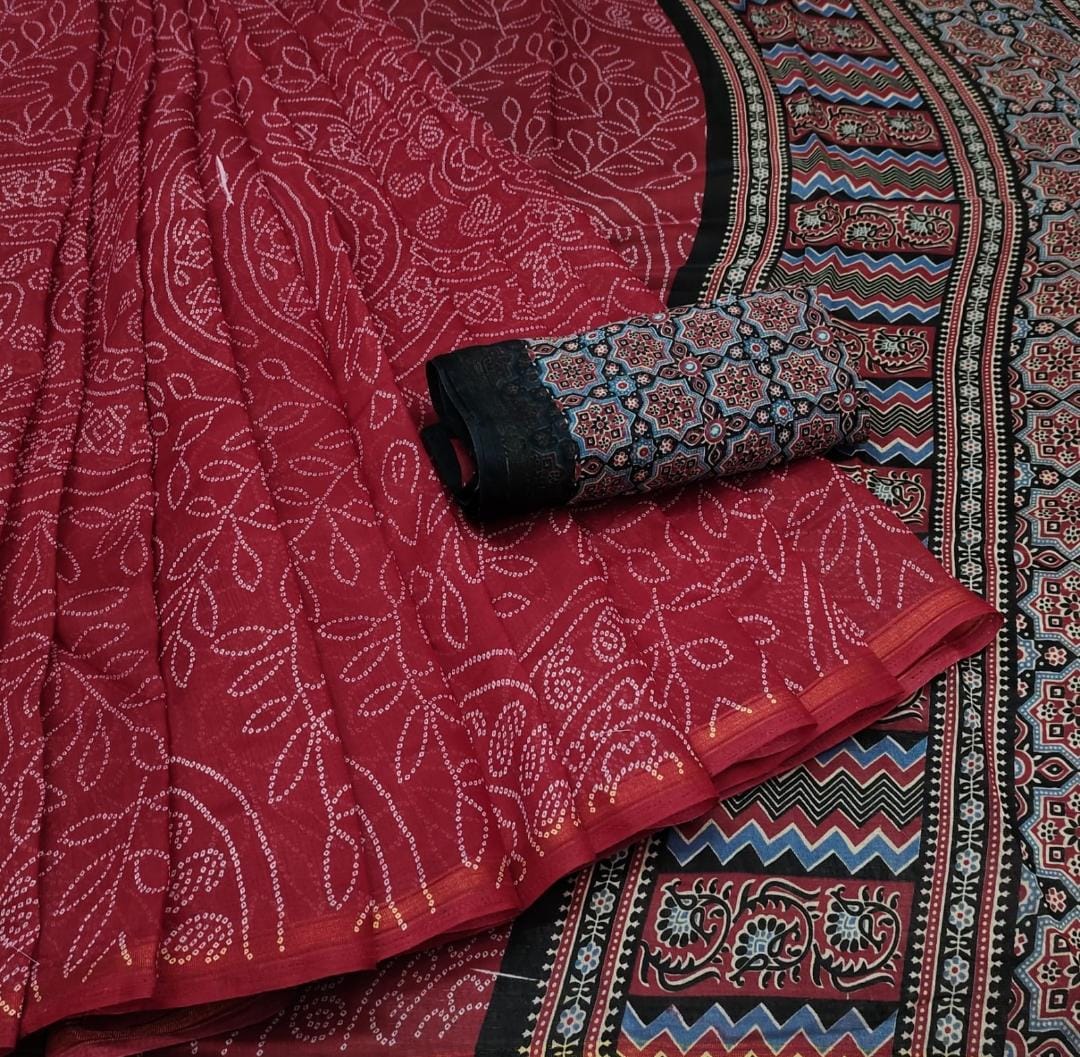 Buy Classic Brown Black Ajrakh Print Manipuri Silk Suit Set With Dupatta  Online – TradeUNO Fabrics