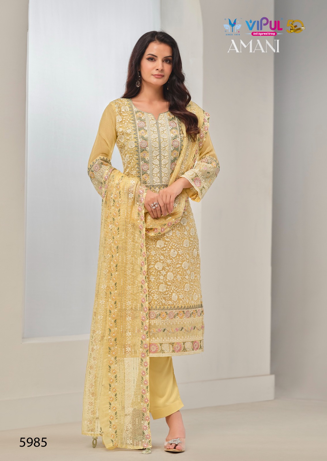 VIPUL AMANI 5981 TO 5986 DESIGNER SALWAR SUIT WHOLESALER IN SURAT
