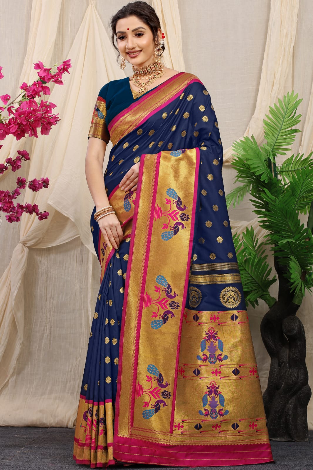 Paithani Sarees Blouse Design Collections - Utsav Fashion