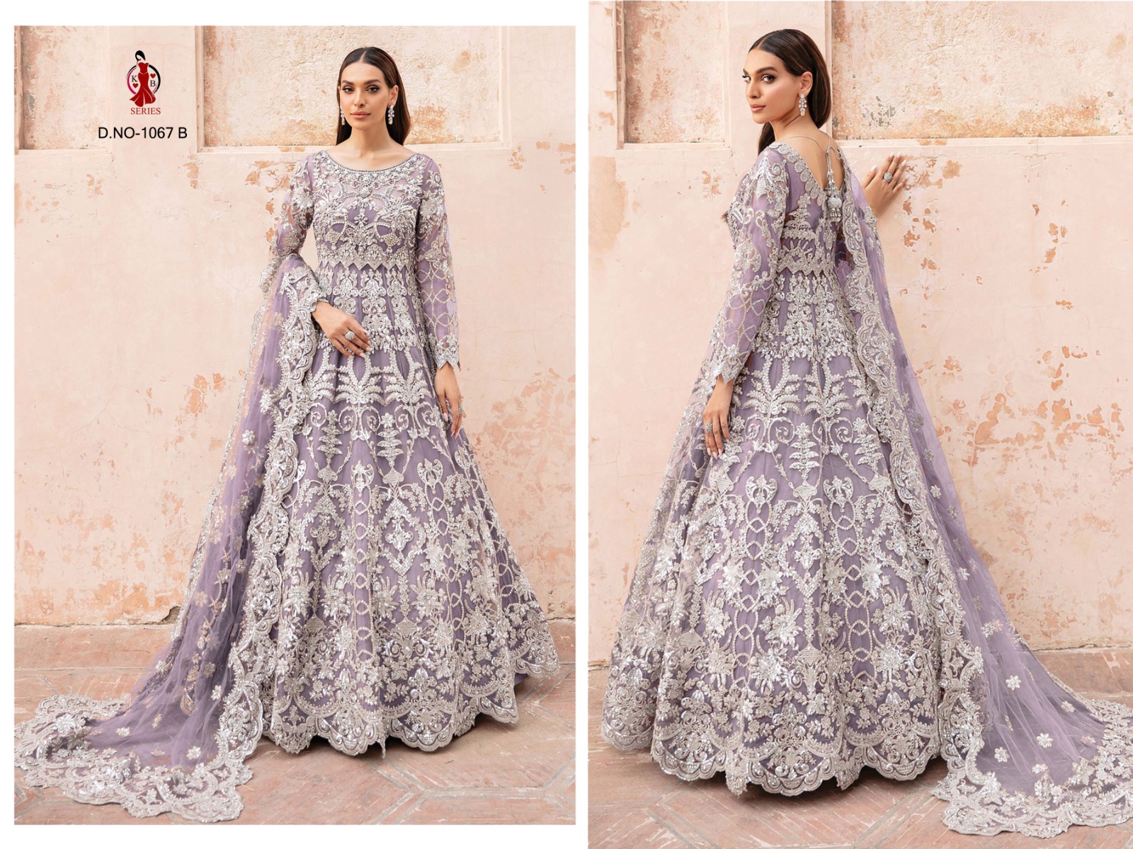 Net Fabric Embroidery Work Wedding Wear Designer Anarkali Suit In Black  Color