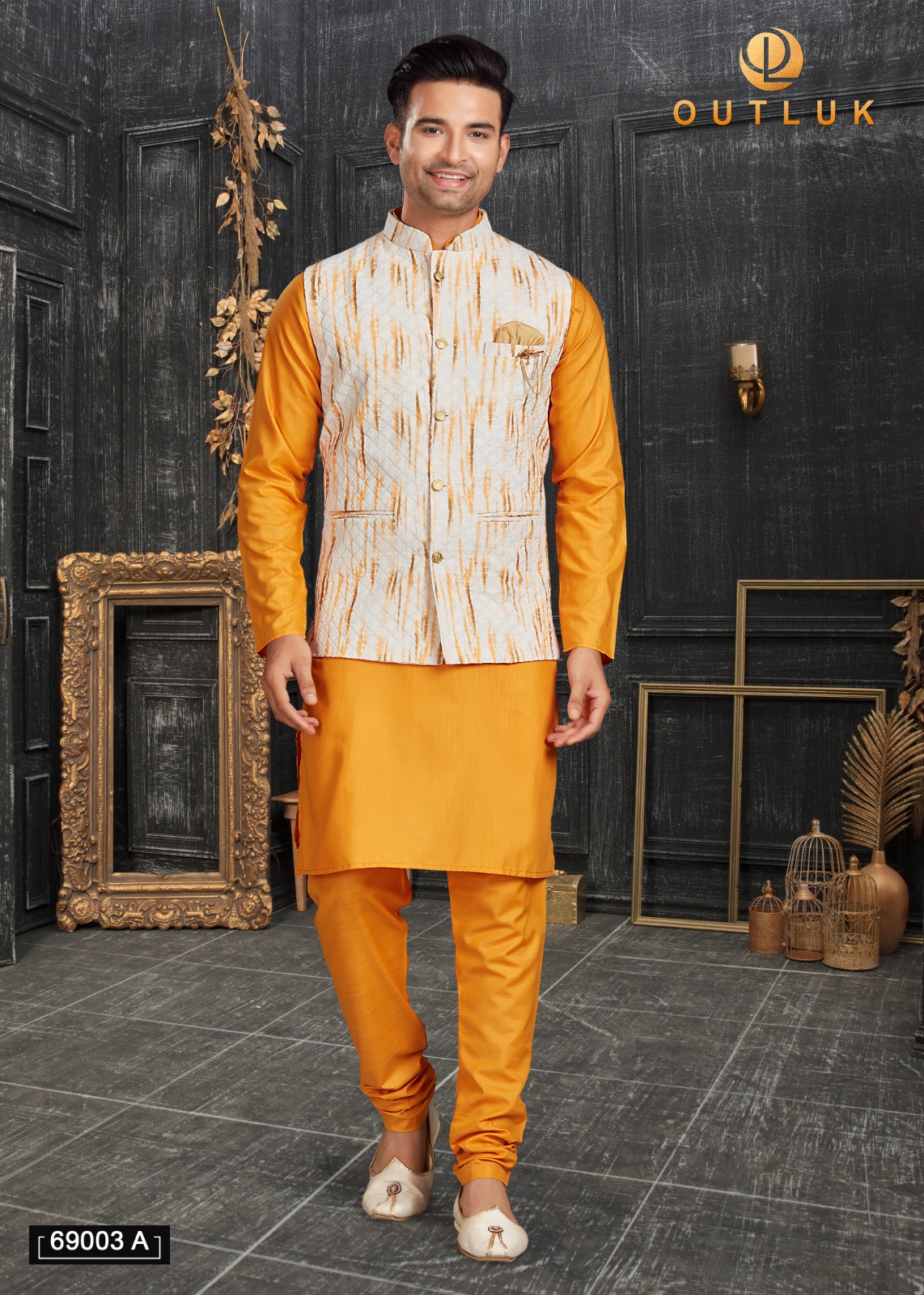 Wedding Wear Jacket Style Indowestern Set