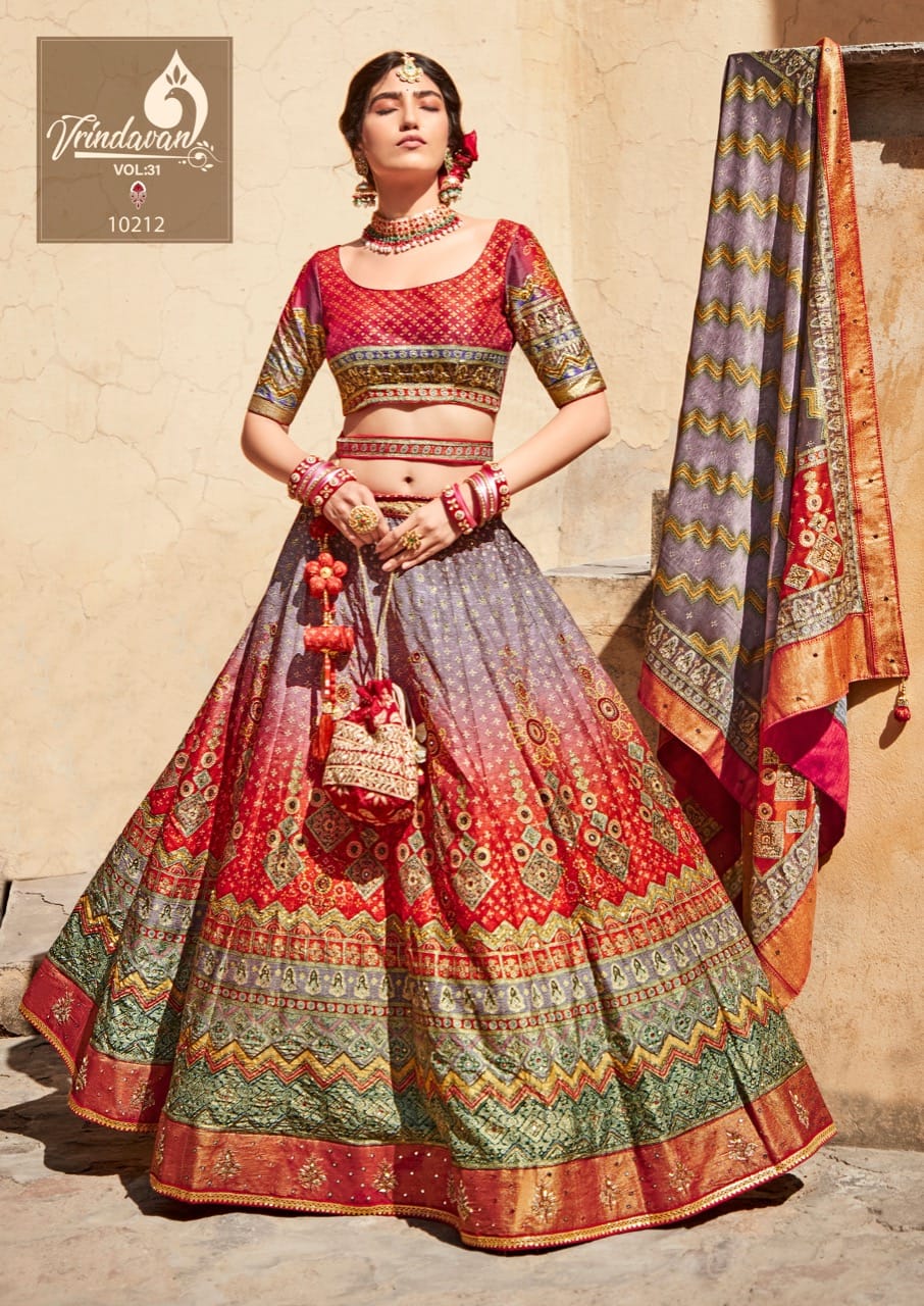 Semi Stitched Pink Royal Vol 31 Desinger Wedding Lehenga D.No 1027