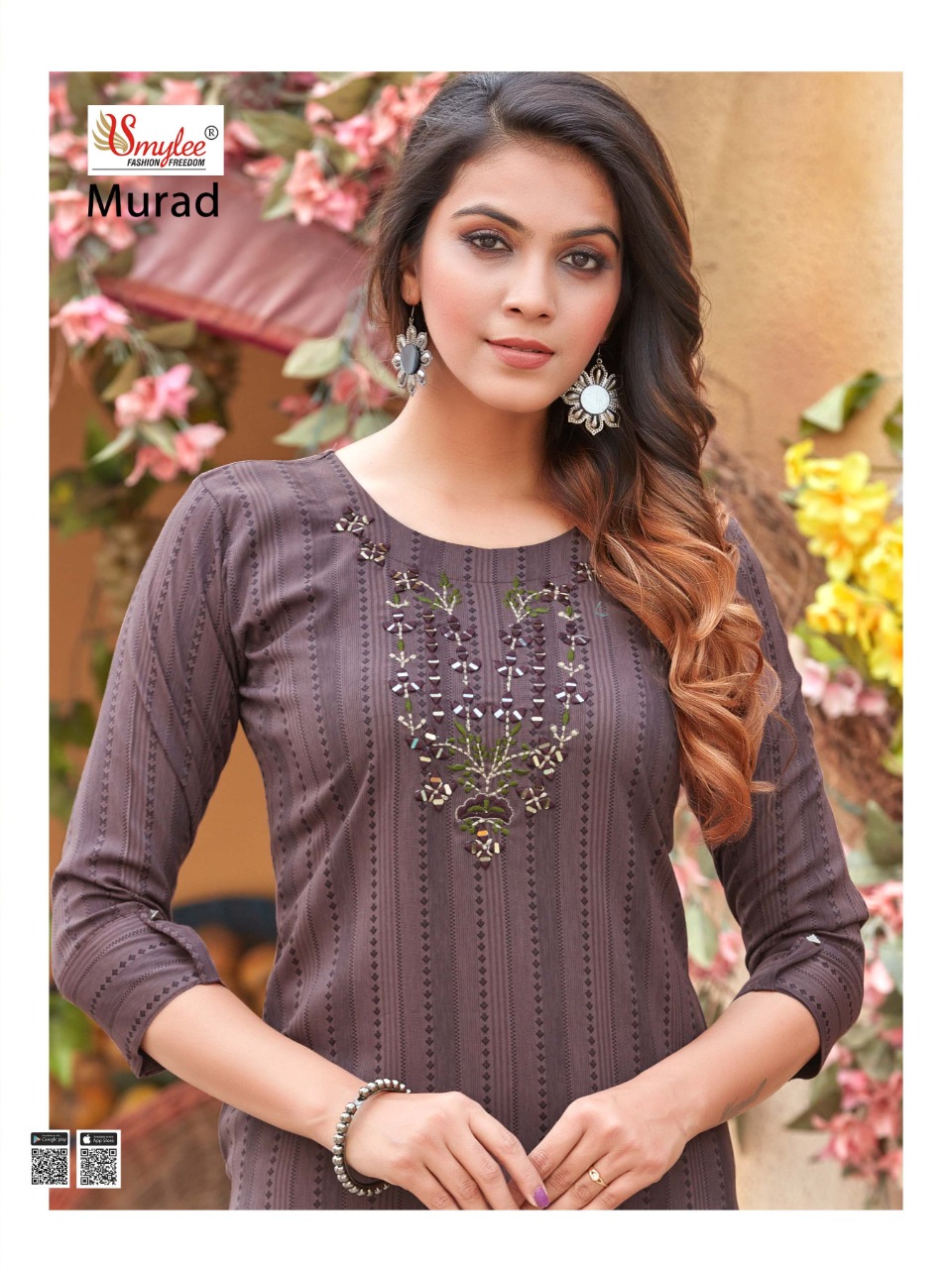 Mirror Work Chikankari Angrakha Kurti At Wholesale at Rs.650/Piece in  lucknow offer by Lucknow Chikan Factory