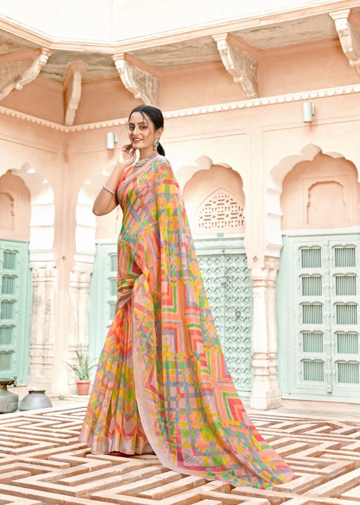 Buy FANCY PEACOCK SAREES Printed Daily Wear Chiffon Pink Sarees Online @  Best Price In India | Flipkart.com