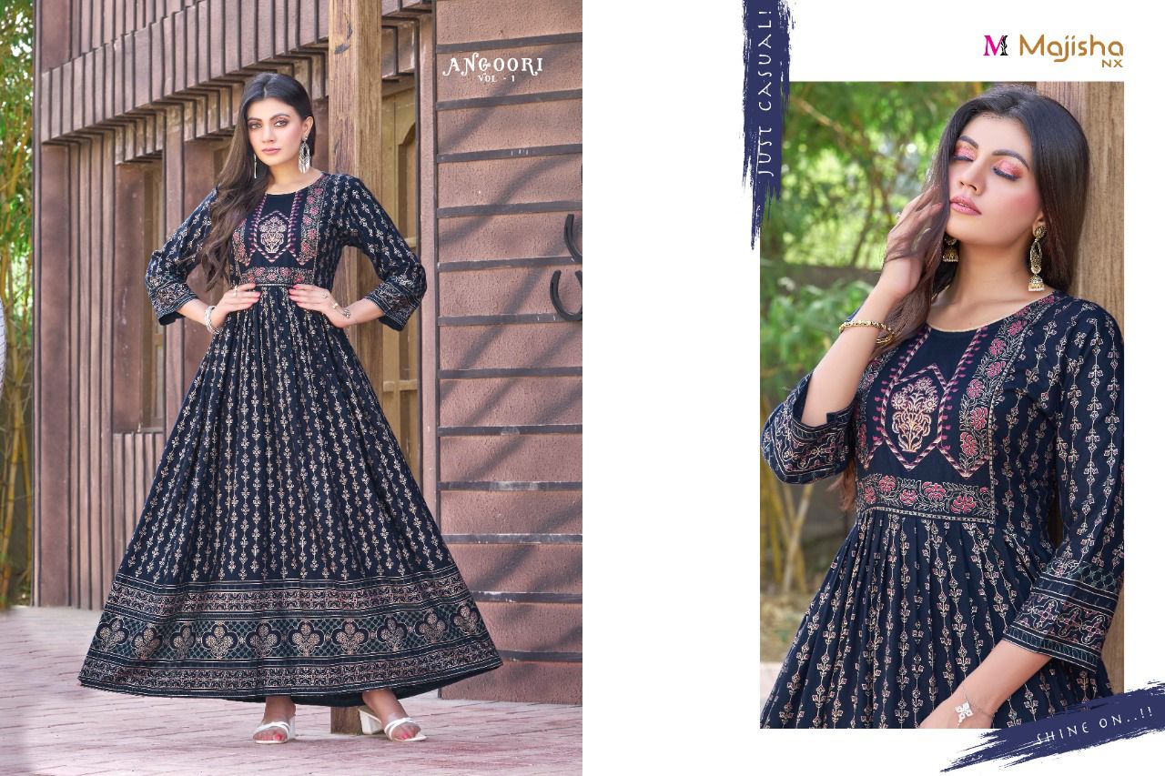 Buy Plus Size Velvet Black Embroidered Anarkali Gown LSTV114043