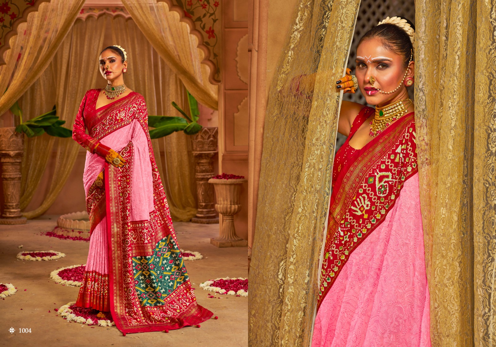 Buy Shree designer Embroidered Handloom Organza Red, White Sarees Online @  Best Price In India | Flipkart.com