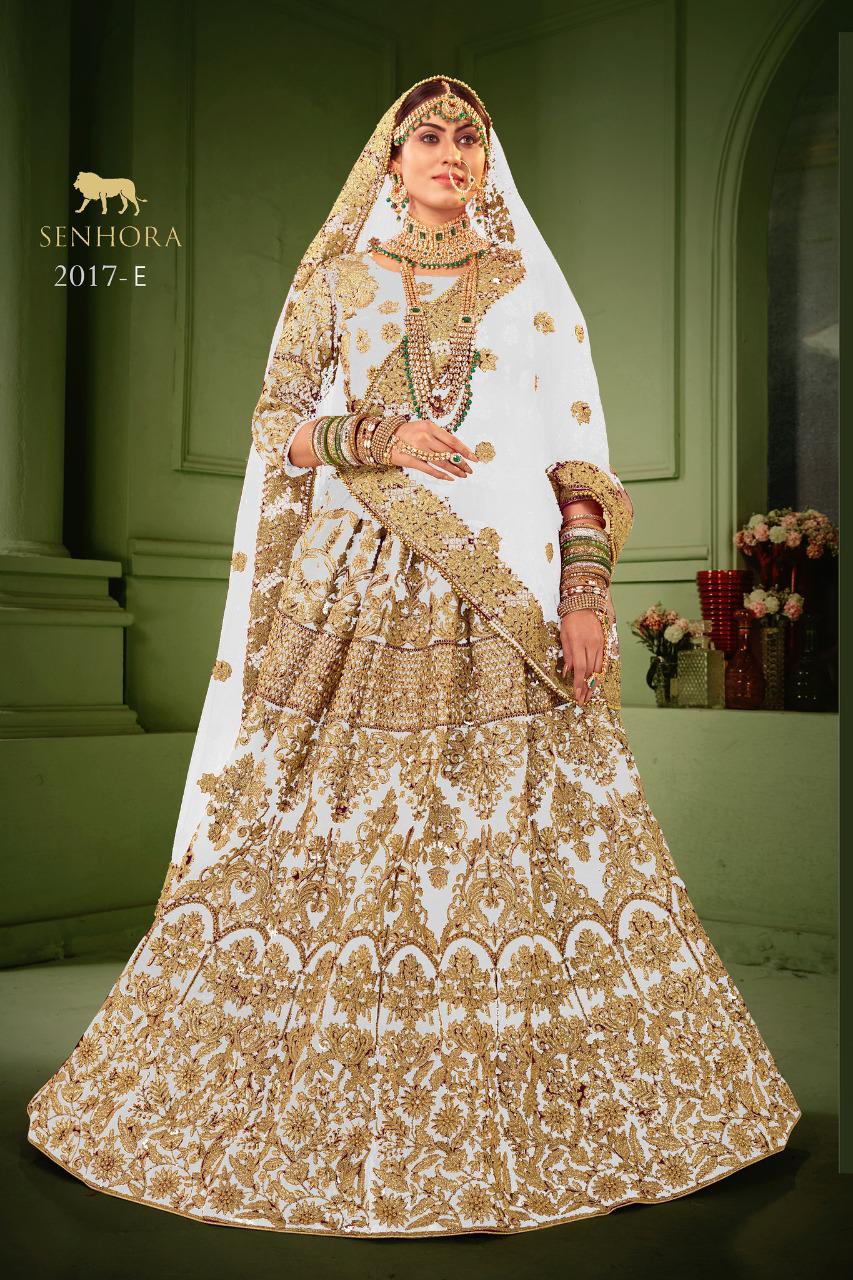 Buy White pure organza silk Indian wedding lehenga in UK, USA and Canada