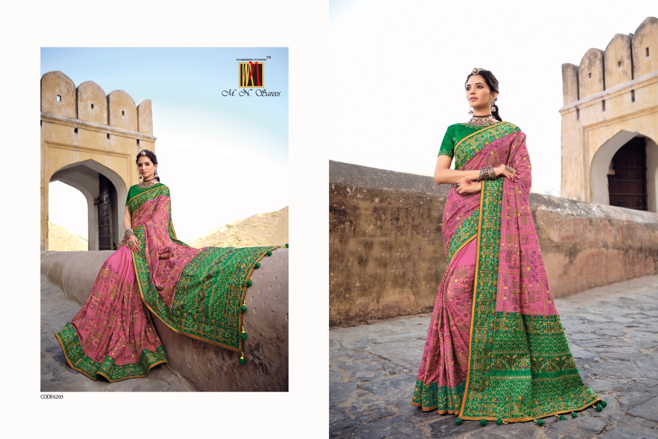 kutch work saree at Rs 1,680 / Piece in Noida | Sai Laxmi Textile Export