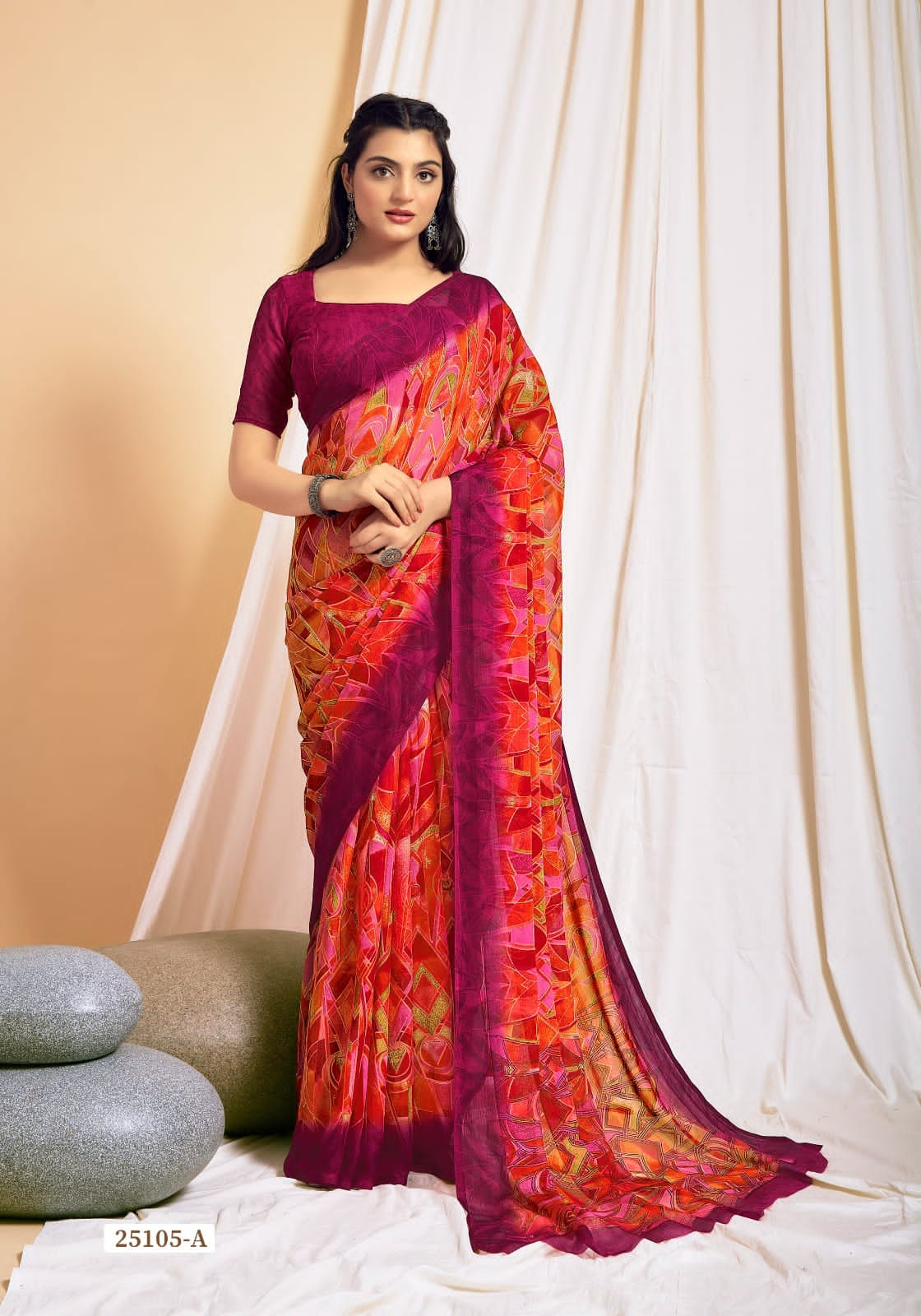 Buy Daily Wear Fancy Beige Printed Work Cotton Saree Online From Surat  Wholesale Shop.