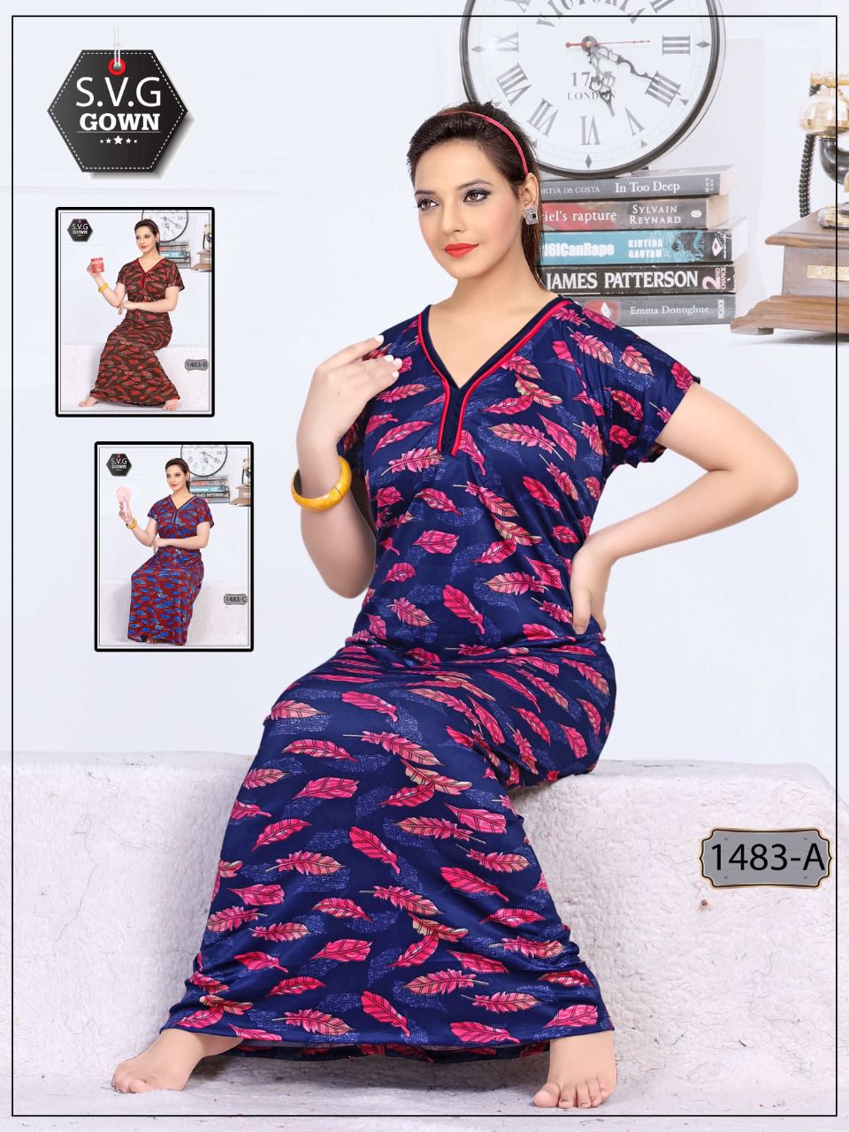 Cotton Green Printed Women Night Gown, Size: XL at Rs 300.00/piece in  Kolkata | ID: 2850459014073