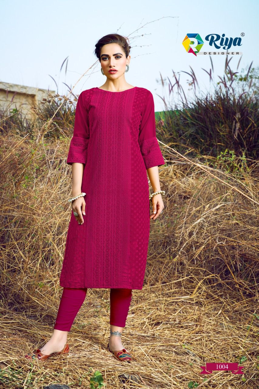 Buy Parmmraa Designer Georgette Kurti with Plazzo Set For Girl's and Women  (Pink) Online at Best Prices in India - JioMart.