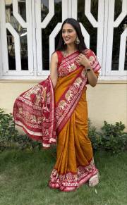 MIRA BELA  SUPER CRAPE SILK SAREE JACQUARD SAREE